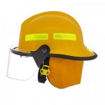 CASCO DE BOMBERO MSA INVADER 664 DE FIBRA DE VIDRIO AMARILLO