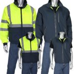 CHAMARRA PIP IMPERMEABLE REVERSIBLE DE POLIESTERNYLON AMARILLONEGRO MANGAS DESMONTABLES CCINTA REFLEJANTE PLATA DE 2 IN TL