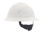 Casco Msa VGard C1 de Polietileno de Alta Densidad Blanco de Ala Completa Ventilado Suspension de 4 Puntos CAjuste FasTrac Iii