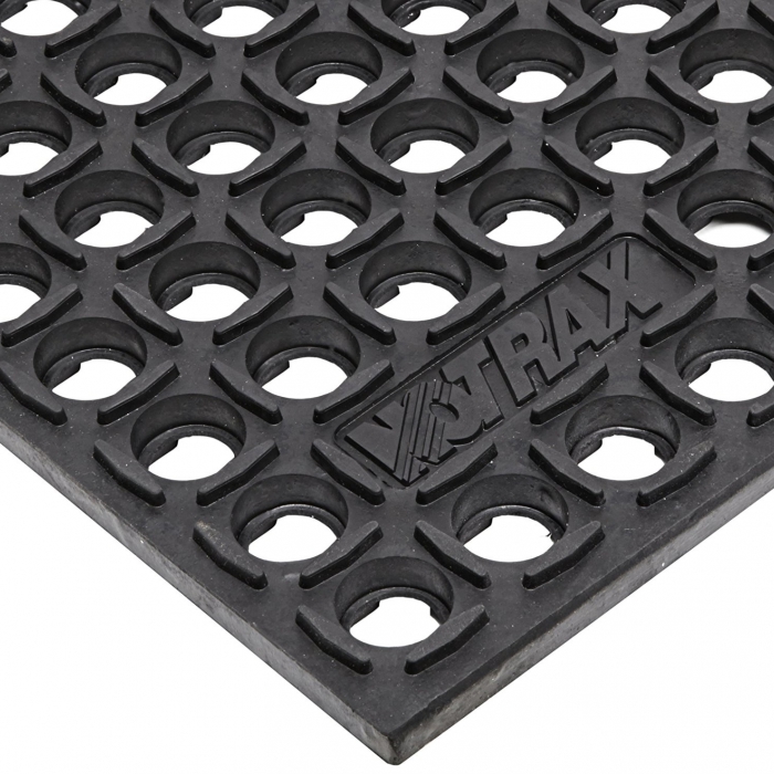 TAPETE NOTRAX CUSHION TRAX 543 ANTIFATIGA DE CAUCHO NEGRO DE 78 IN X 3 X 3 FT
