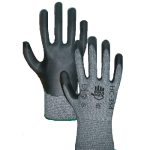 Guante Gisa Duraflex de Hdpe Negro CRecubierto de Nitrilo en Palma Resistencia Al Corte T10