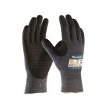 GUANTE ANTICORTE ATG MAXICUT ULTRA DT 443445 TEJIDO AZUL CRECUBRIMIENTO DE MICRO ESPUMA DE NITRILO NEGRO TL