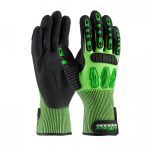 GUANTE PIP DE HPPE CON RECUBRIMIENTO DE NITRILO EN PALMA Y TPR EN DORSO NEGROVERDE TL