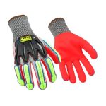 GUANTE IMPACTO RINGERS GLOVE RFLEX NIVEL DE CORTE D TECNOLOGIA TPR RECUBIERTO NITRILO ARENOSO GRISROJO TS