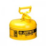 BIDON DE SEGURIDAD JUSTRITE TIPO 1 DE ACERO AMARILLO CAP 4 L C/MANGO DE OSCILANTE