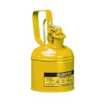 BIDON DE SEGURIDAD JUSTRITE TIPO 1 DE ACERO AMARILLO CAP 1 L C/MANGO DE GATILLO