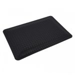 TAPETE WEARWELL DIAMONDPLATE DE PVC NEGRO DE 1516 IN X 2 FT X 3 FT