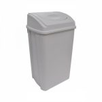 CESTO PARA BASURA SABLON 8764GR GRIS TAPA TIPO BALANCIN CENTRAL CAPACIDAD 42 L