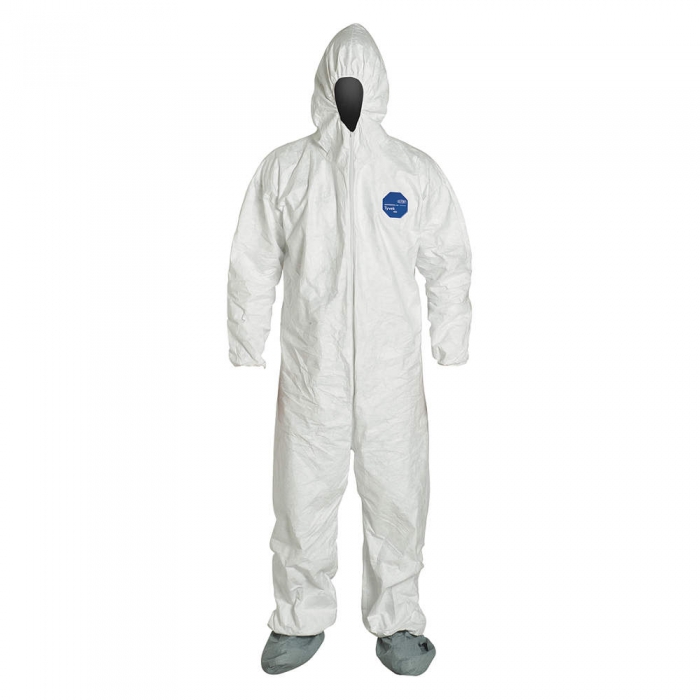 OVEROL DUPONT TYVEK CCAPUCHA ELASTICO Y BOTAS T2XL